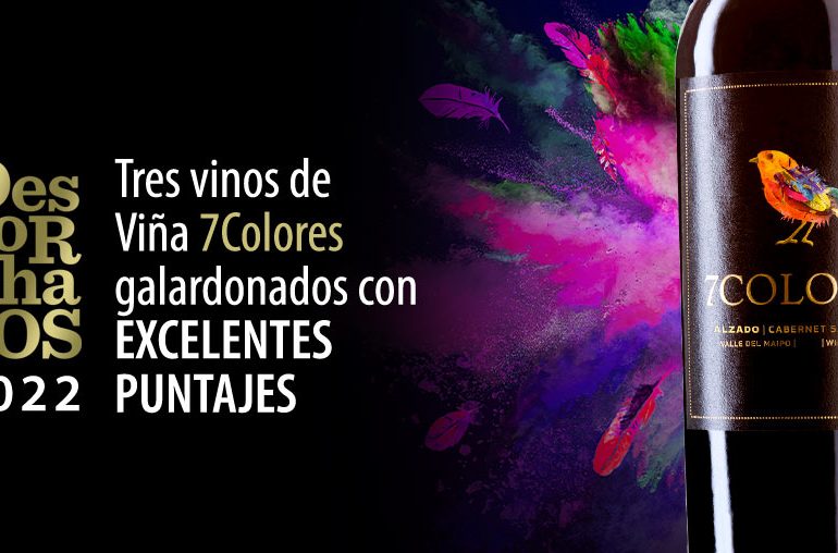 Tres vinos de Viña 7Colores galardonados con excelentes puntajes en Descorchados 2022