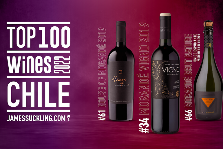 3 VINOS DE VIÑA MORANDÉ ENTRE LOS 100 MEJORES VINOS DE CHILE 2022