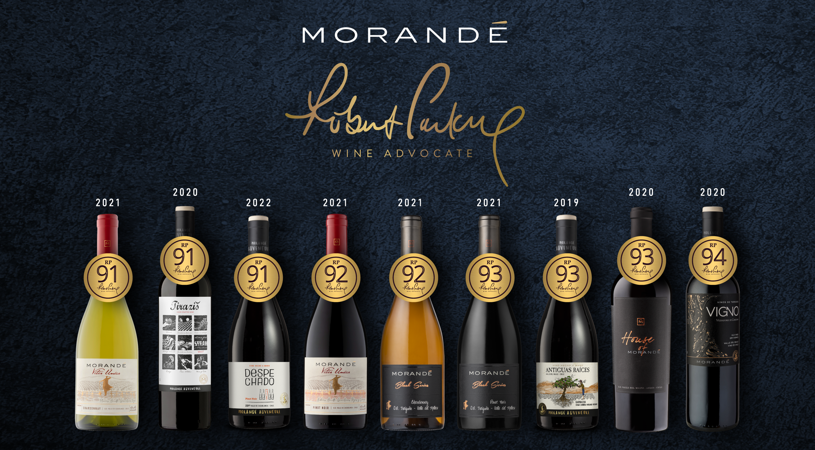 Robert Parker´s Wine Advocate entrega grandes puntajes a Morandé